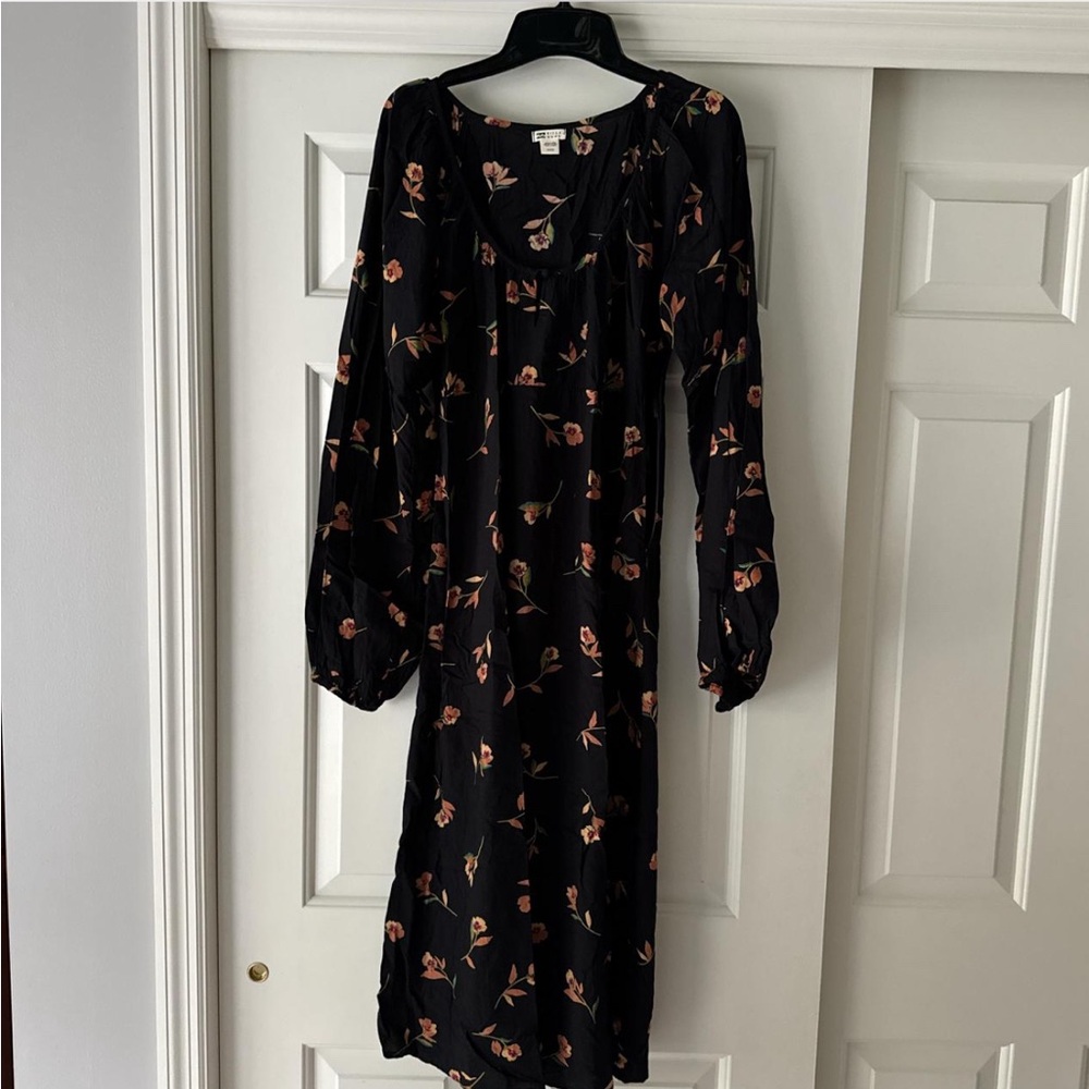 Floral Black Dress